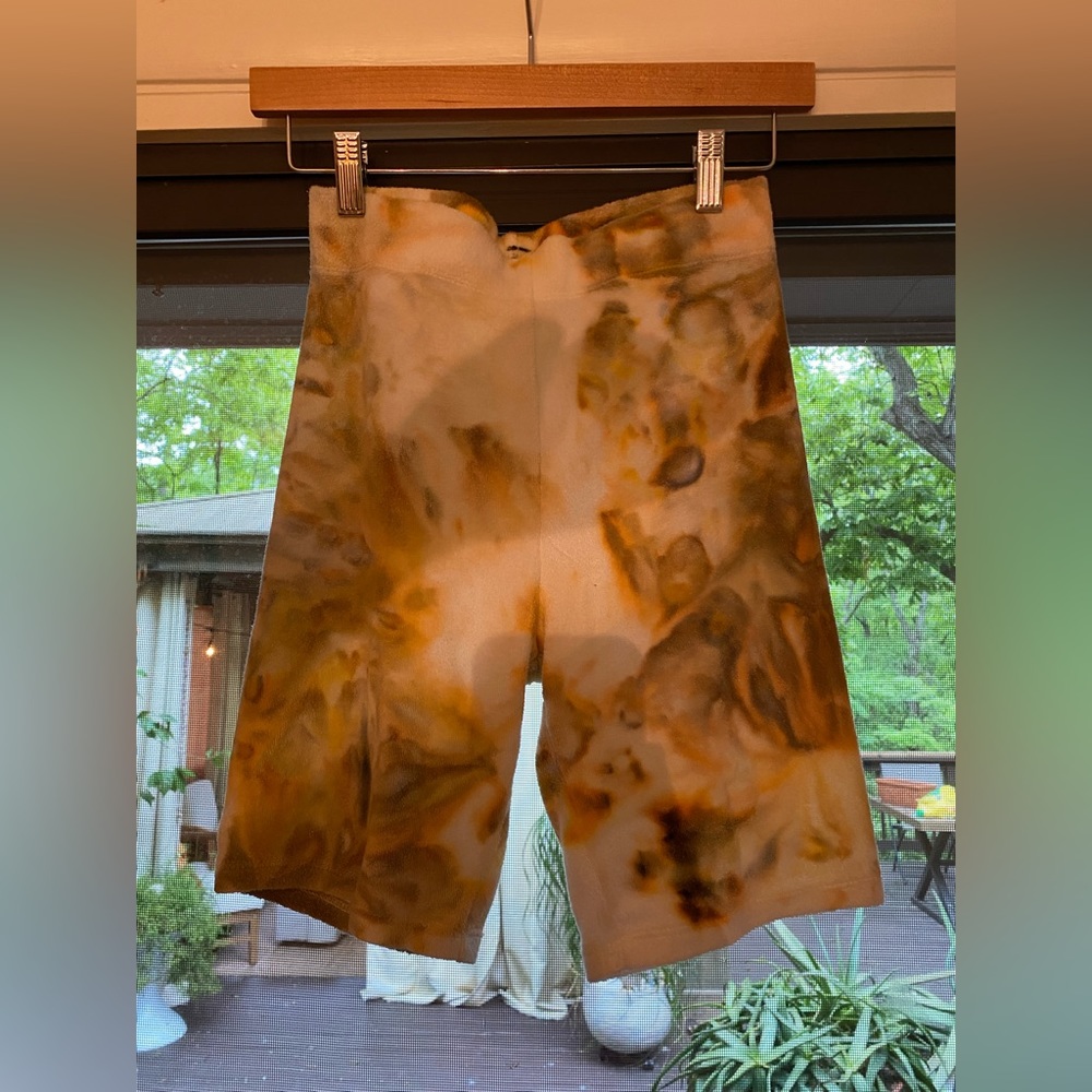 Ice Dye terry cloth bike shorts, Small